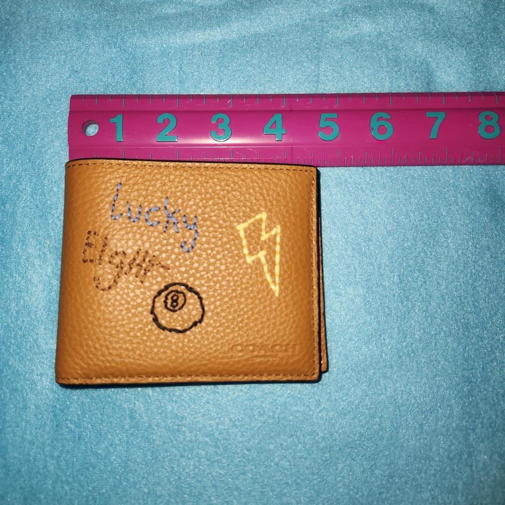 Men's Coach 3 In One Tan Diary Embroidered Leather Wallet